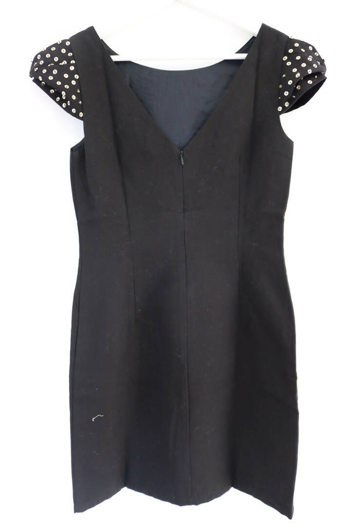 Black tunic top with gold sequins size 8