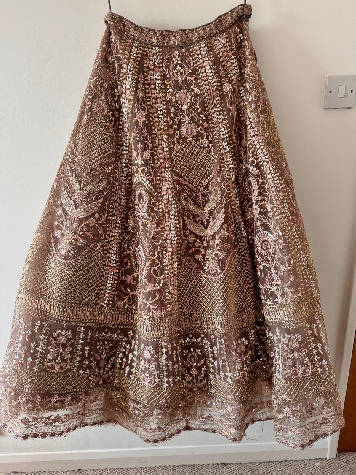 Two Piece Embroidered Lehenga - 5