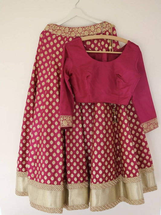 Pink and Gold Lehenga