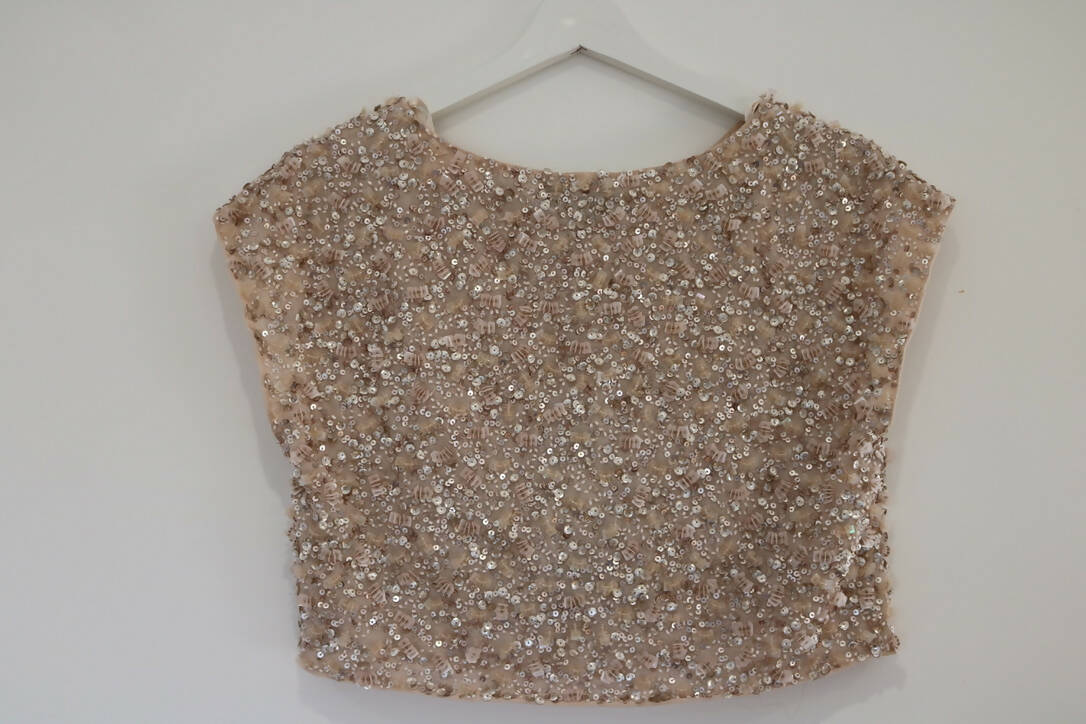 Pink sequin top size 8